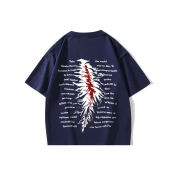 FONDLOOK T Shirts Unisex Navy Blue