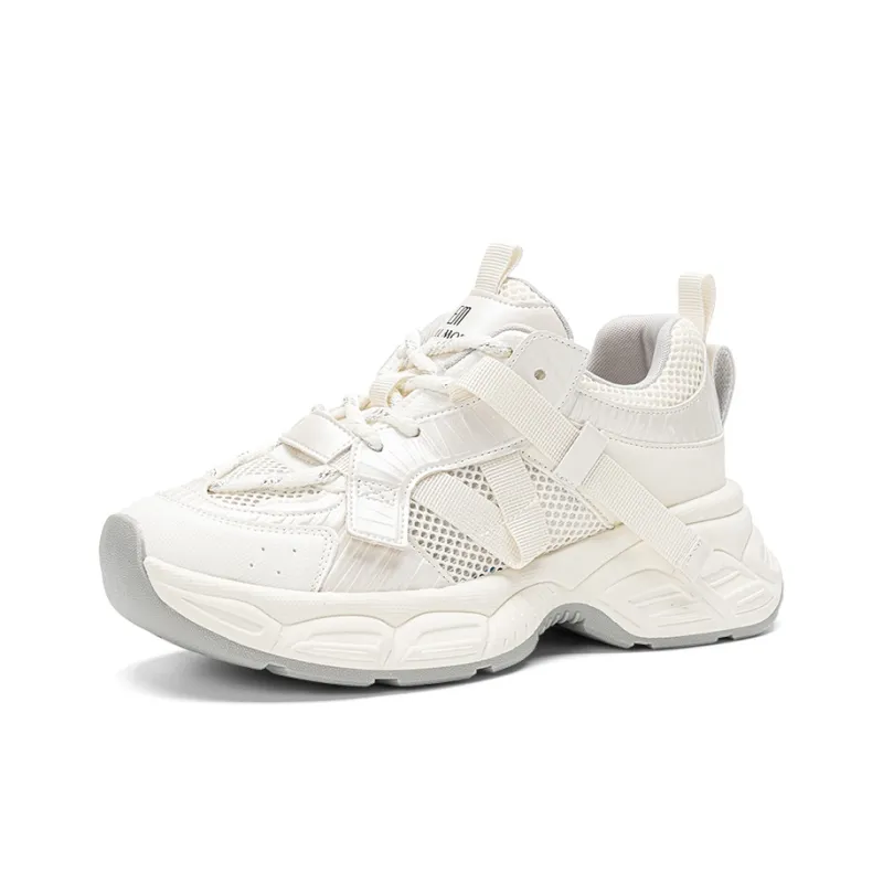EXULL Q Low Top Chunky Sneakers Women's Beige-1
