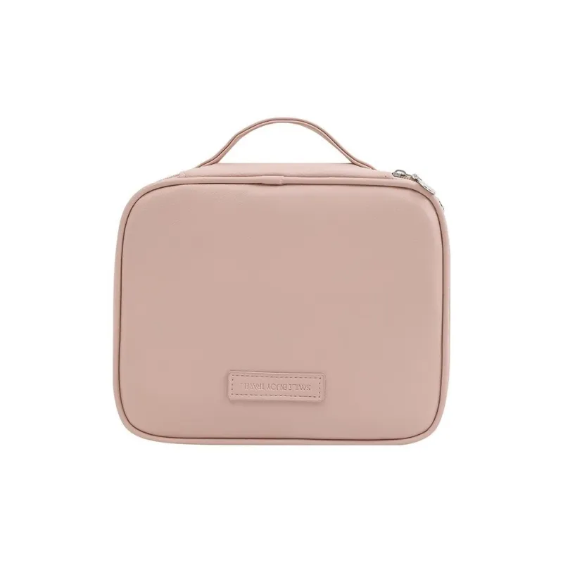 Gentle Welcome Skin Feel PU Leather Portable Storage Large Capacity Makeup Bags-0