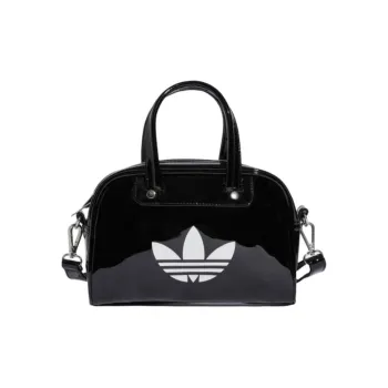 Adidas Adicolor Polyurethane Bowling Bag, Handbag Mini Unisex Black