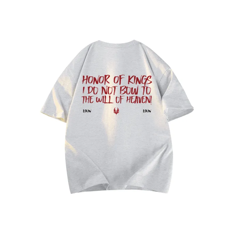 HONOR OF KINGS Short Sleeved T Shirts Slogan Section Unisex-19