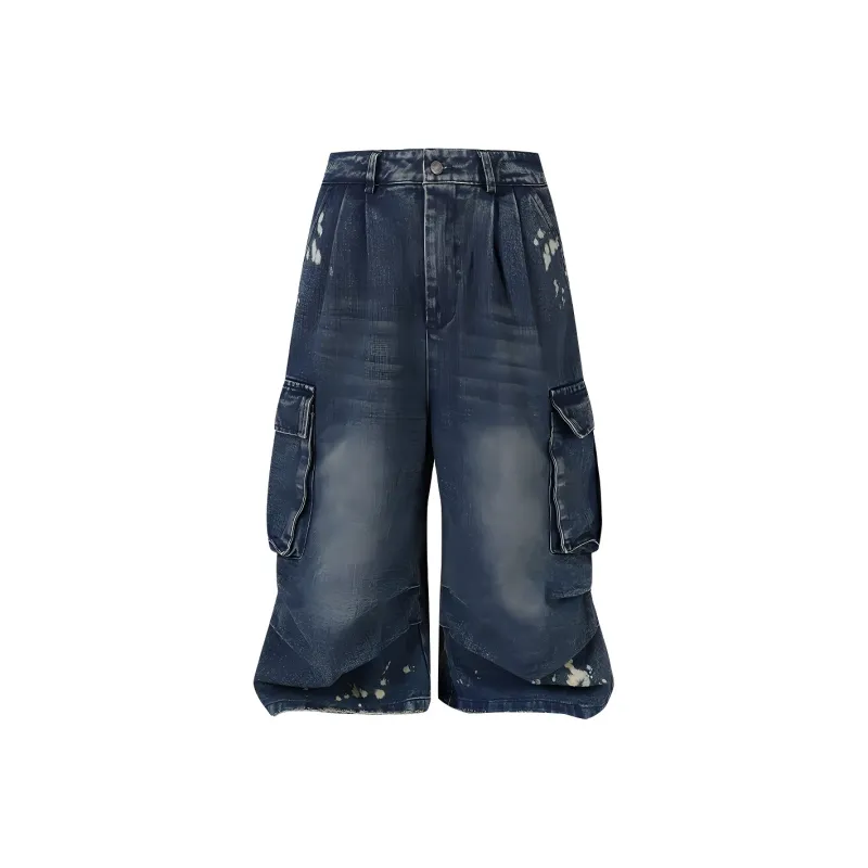 VERAF CA Denim Shorts Unisex Vintage Blue-0