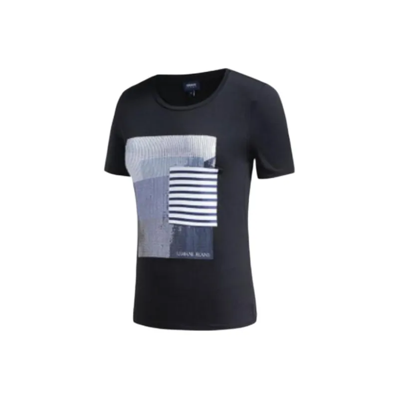 ARMANI JEANS T Shirts Women's Black-1