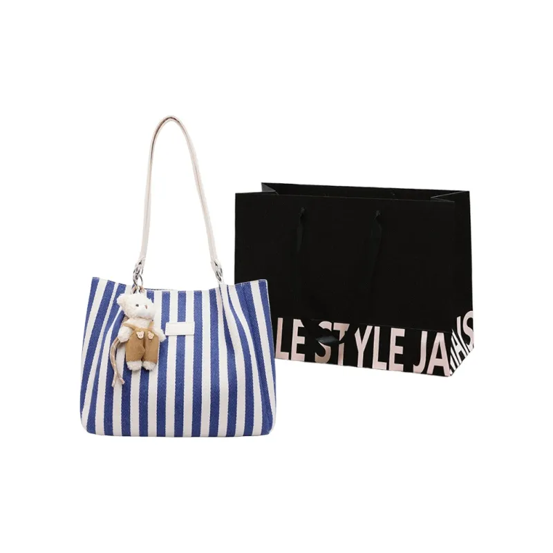 Cwatcun Fabric Tote Bag, Shoulder Bag Regular Women's Black/Red/Yellow/Blue-12