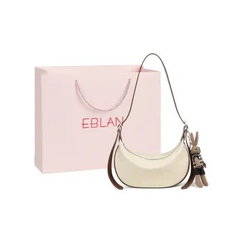 EBLAN Synthetic Leather Shoulder Bag, Crossbody Bag, Dumpling Bag Regular Women's Cream Apricot