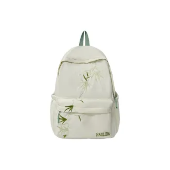 Parker Bear Composite Cloth Backpack Unisex Khaki/Black/White