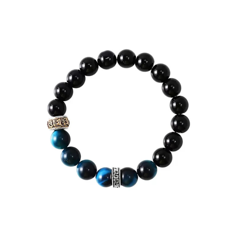 Star Treasures Obsidian Bracelets Men's-0