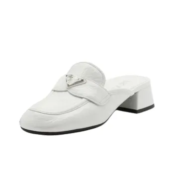 PRADA Closed Toe Slippers 3.5cm Women's White