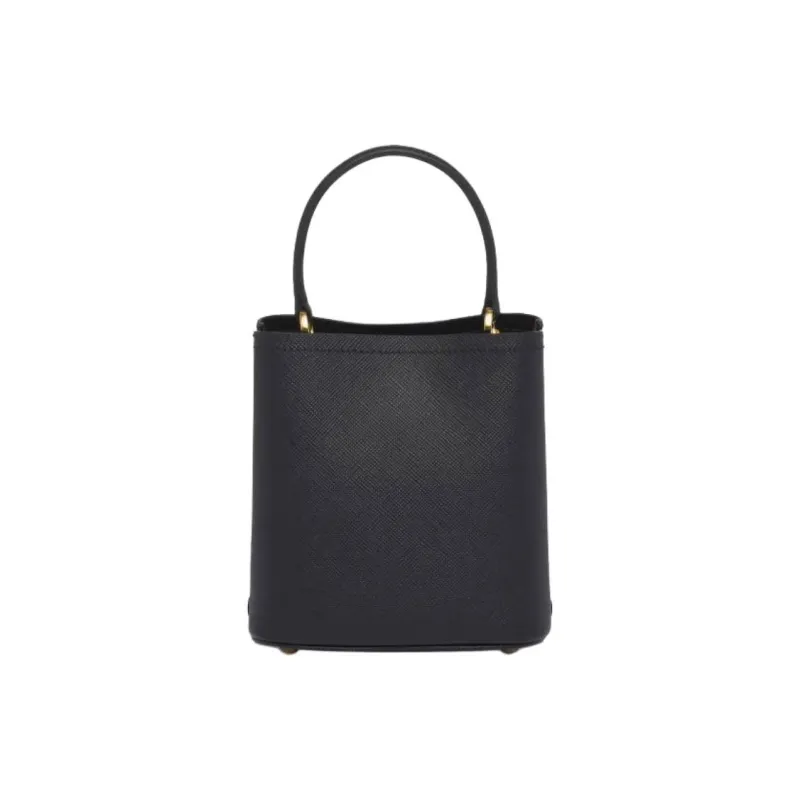 PRADA Calfskin Handbag Trumpets Unisex Black-3
