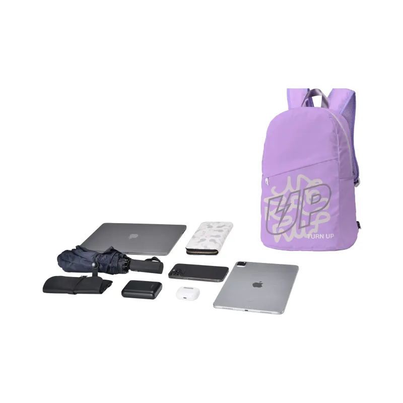 TURN UP Polyester Backpack Regular Unisex Taro Purple-4
