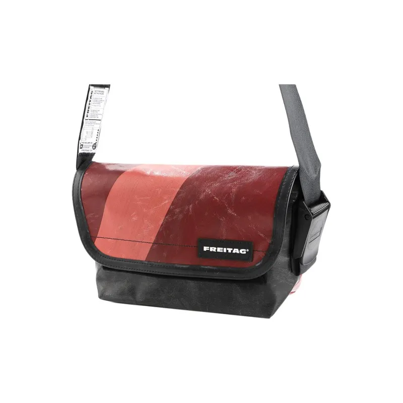 FREITAG Polyester Messenger Bag, Crossbody Bag, Shoulder Bag Unisex Black & Red-1
