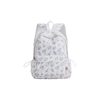 Teddy Bear Collection Oxford Backpack Regular Women's White & Blue