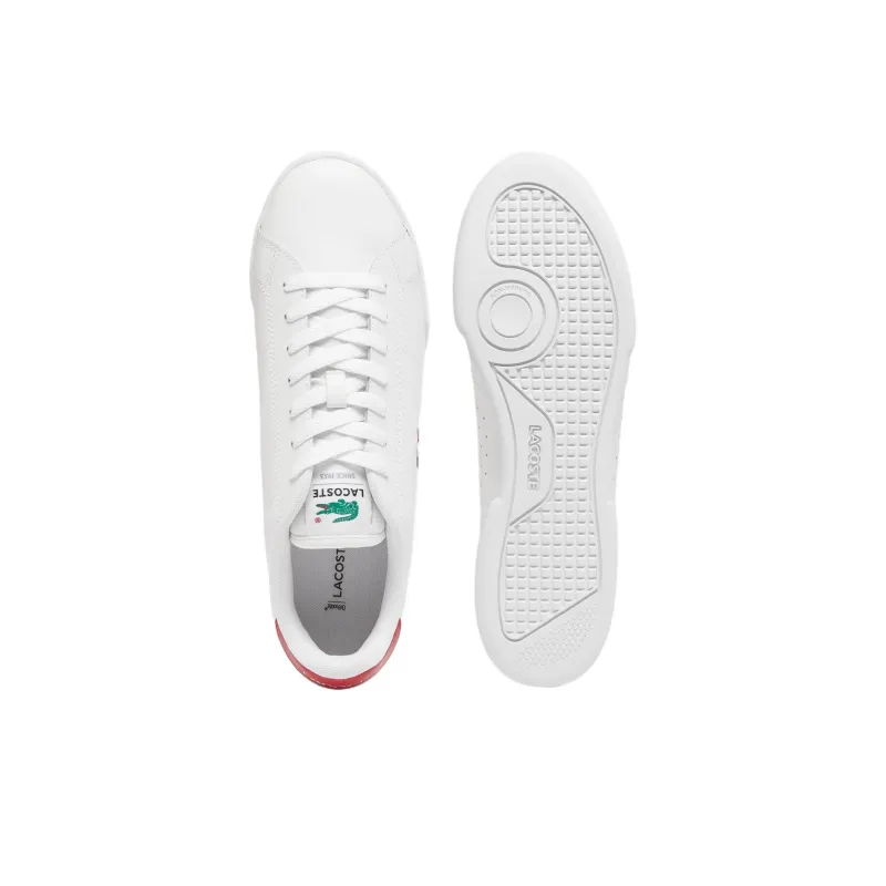 LACOSTE Carnaby Cup Anti Slip Wear Resistant Low Top Skateboard Shoes Men's White-4
