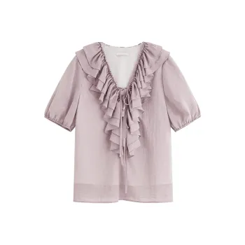 FANSILANEN Shirts Women's Soft Matte Purple