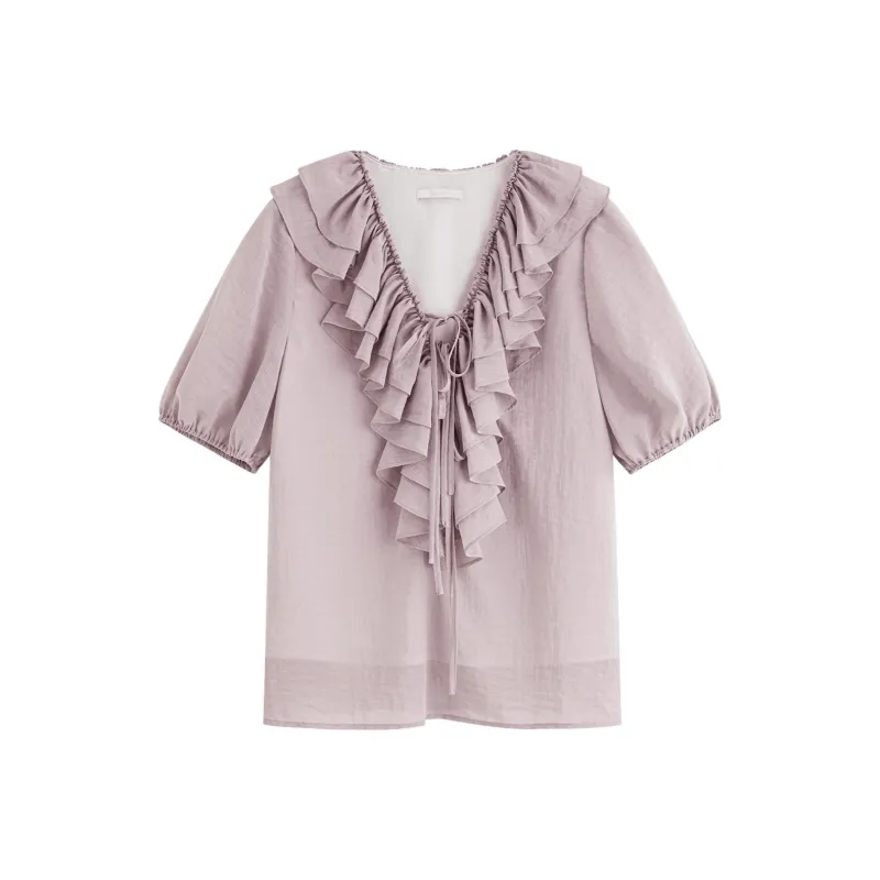 FANSILANEN Shirts Women's Soft Matte Purple-0
