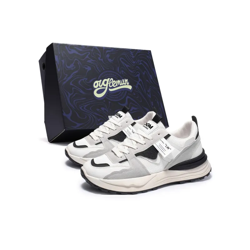 OUGLEMEN Slip Resistant And Abrasion Resistant Coverage Low Top Casual Shoes Men's Box-8