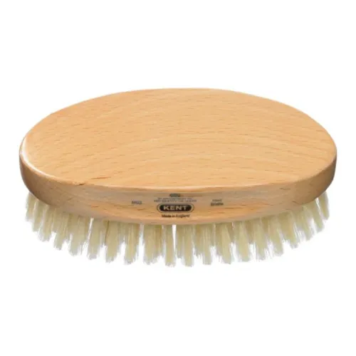 Kent Men's Beech Wood Pure White Bristle Oval Brush Straightening Prosperity #MG2/#MG3/PF22
