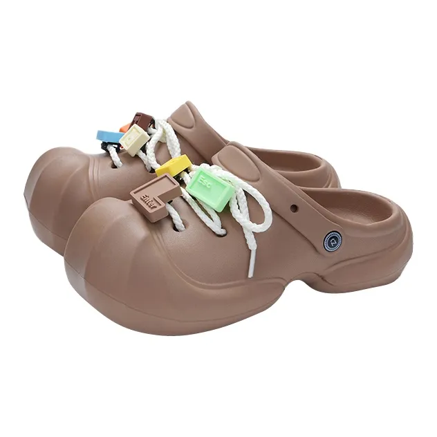 CHEDOIR Building Blocks Clogs Women's Summer DIY Outdoor Soft Sole Comfortable Beach Platform Closed Toe Shoes-6