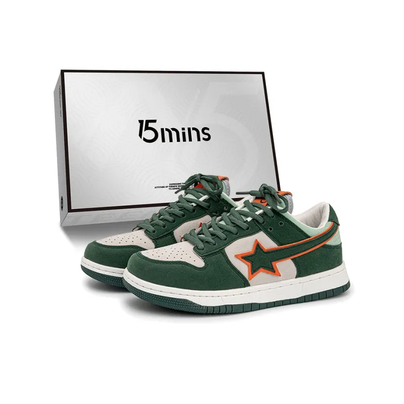 15 MINS Slip Resistant Shock Absorbers Low Top Skateboard Shoes Unisex-6