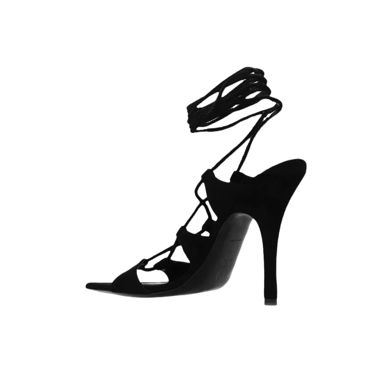 The Attico Renèe One Strap Sandals 10.5cm Women's Black-3