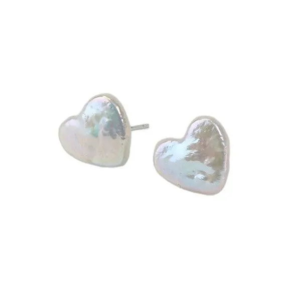Andaozi Pearl Stud Earrings Women's-0