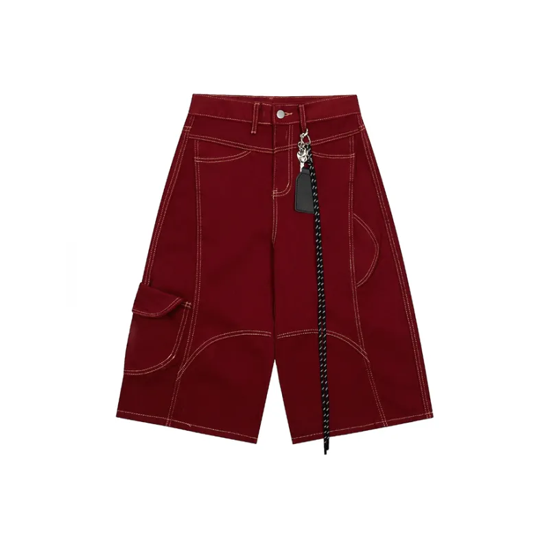 HKRXEC Cargo Shorts Men Red-0
