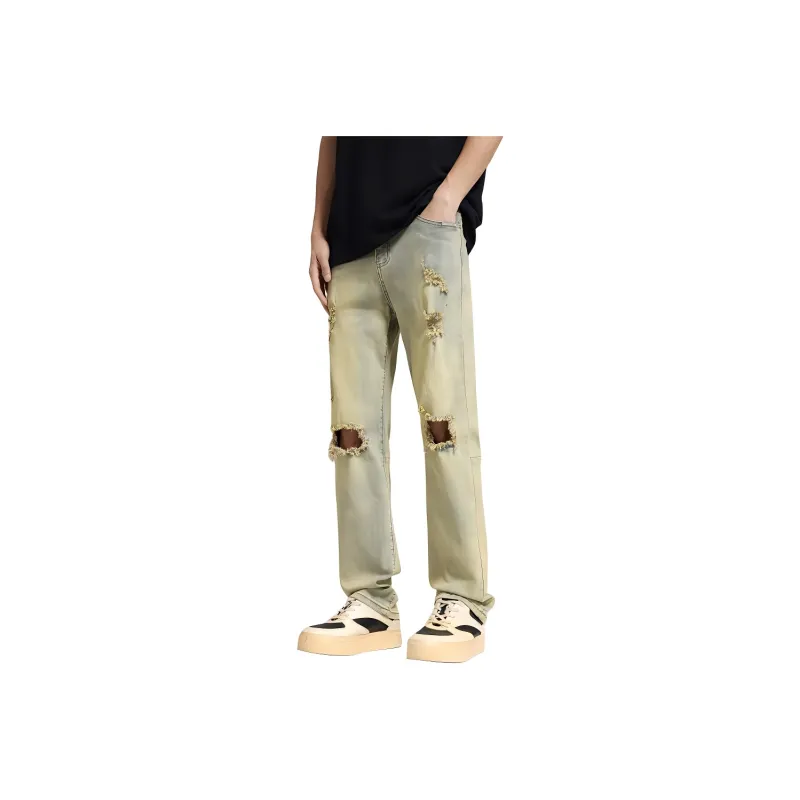 DUATOGE Jeans Men Yellow Mud -0