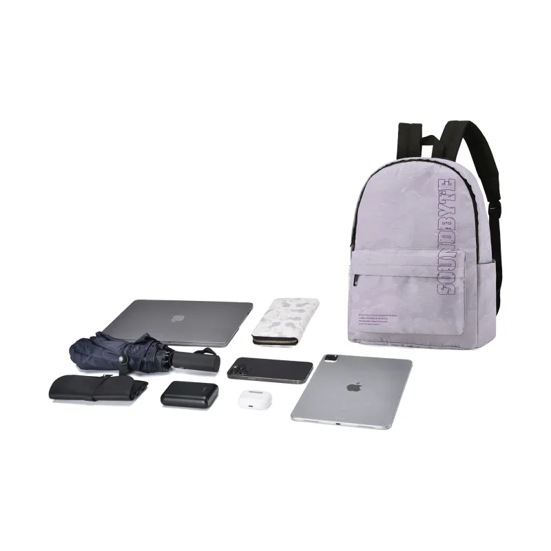 Soundbyte Polyester Backpack Unisex Matcha Green/Taro Purple-9