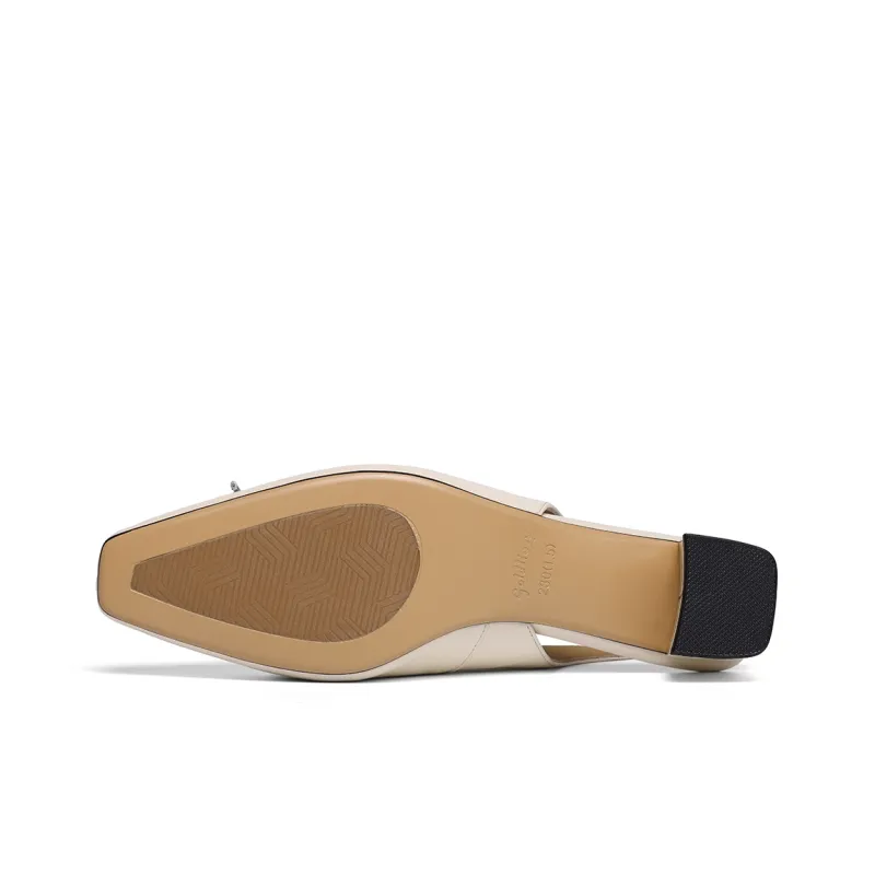 GOLDLION High Heels Women's Ecru/Black-4