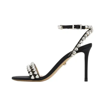 MACH & MACH Audrey One Strap Sandals 8.8cm Women's Black