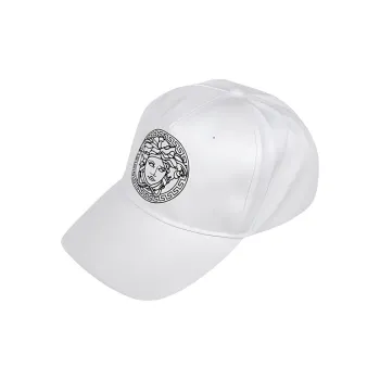 VERSACE Cotton Fabric Baseball Caps Men's White