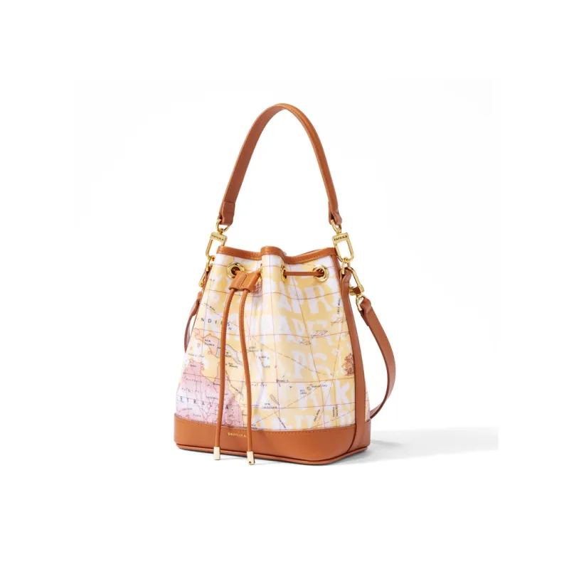 PAPRIKA Cow Leather Crossbody Bucket Handbag Women's Multicolor-7