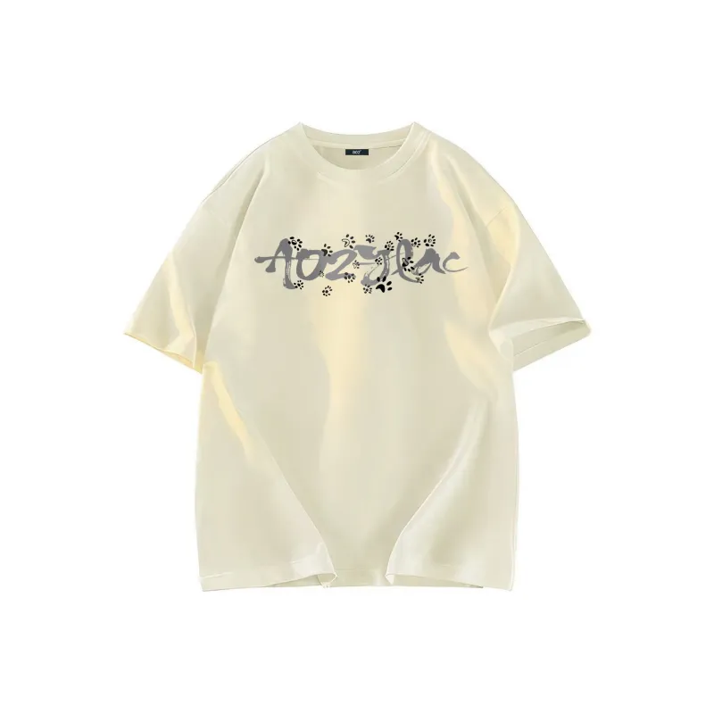 A02 T-Shirts Unisex Light Beige Apricot-0