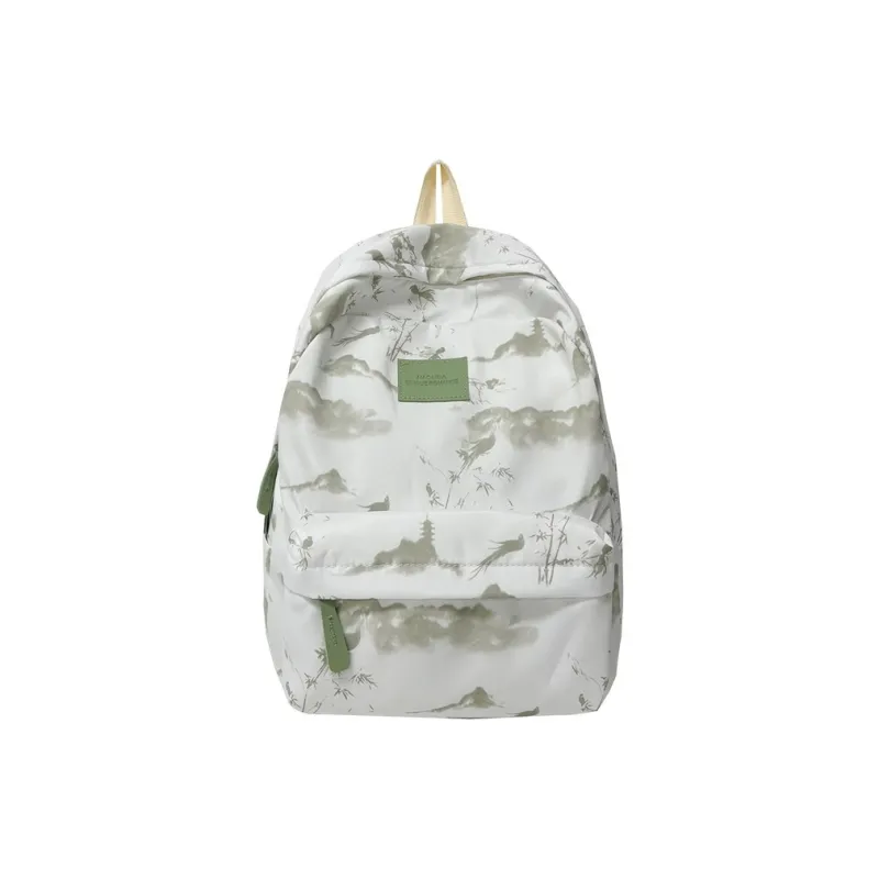 Parker Bear Composite Cloth Backpack Unisex Gray/Red/Green/Cherry Blossom Pink-11