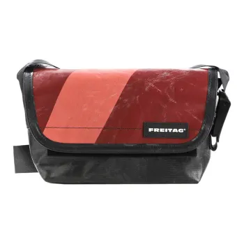 FREITAG Polyester Messenger Bag, Crossbody Bag, Shoulder Bag Unisex Black & Red