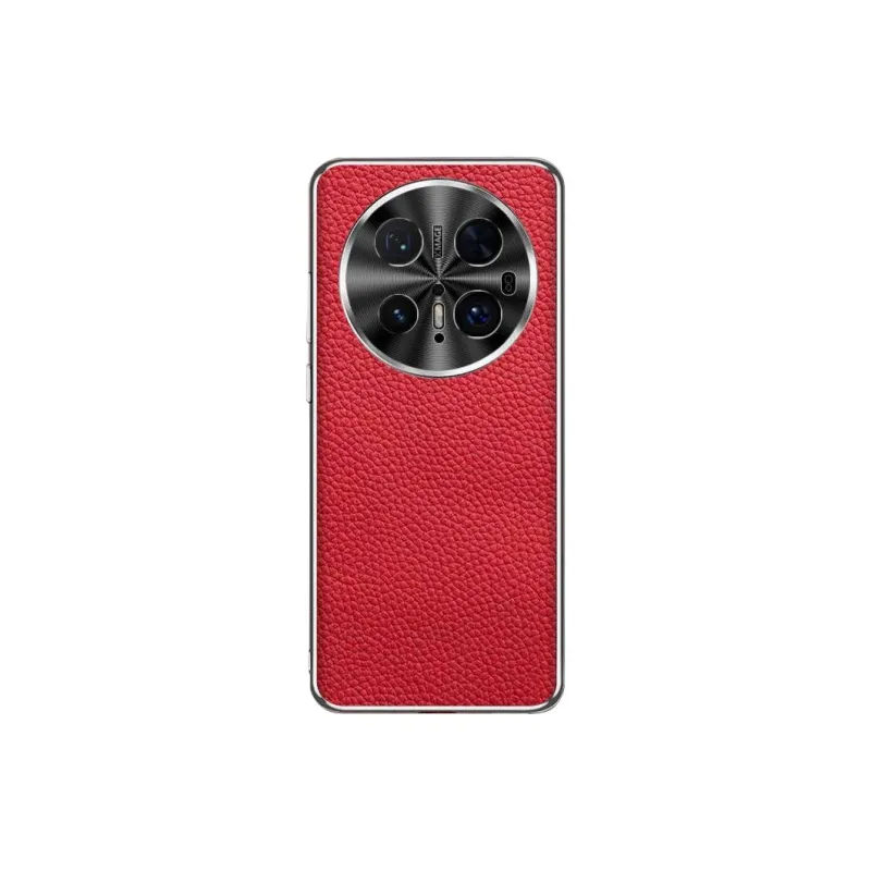 Record Star Genuine Leather Material White Gold Litchi Phone Cases Compatibility Mate70Pro Business Formal-8
