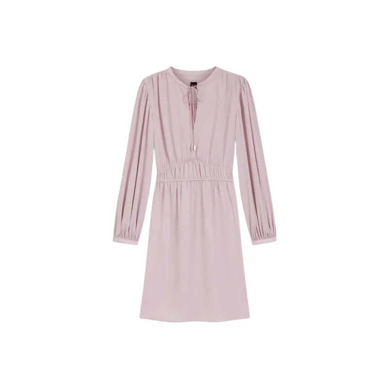 HUGO BOSS Long Sleeved Dress Women's Pink-0