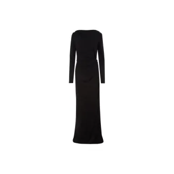 Del Core Gathered Long sleeve Gown