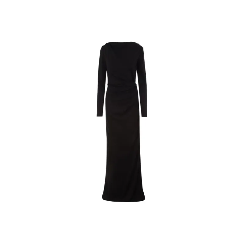 Del Core Gathered Long sleeve Gown-0
