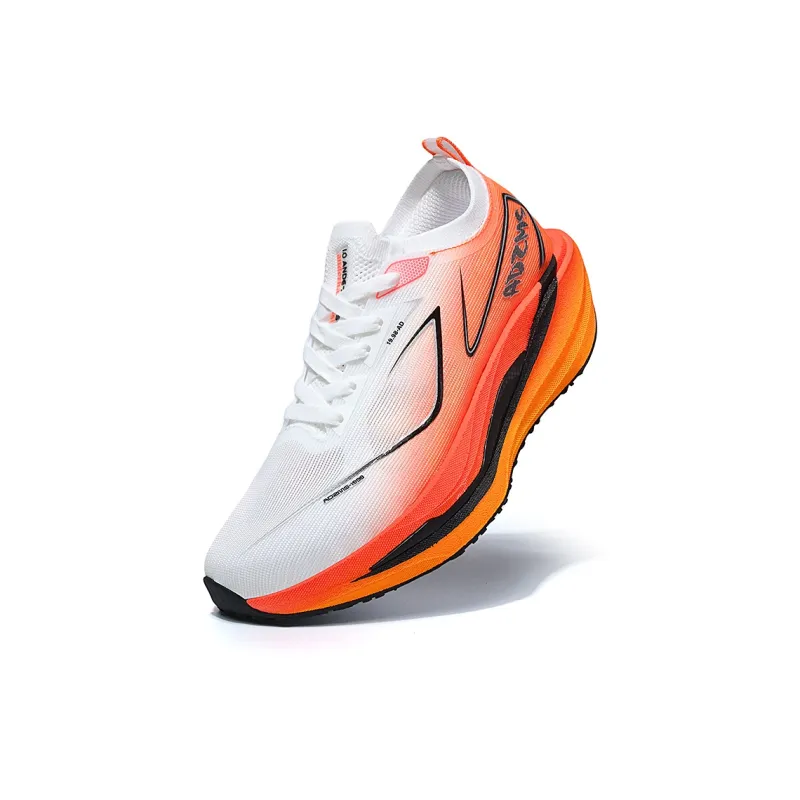 ANDEZHANMUSI Running Shoes Unisex Low Top White Orange Red/Neon Green/White Green Purple/Standard White-2