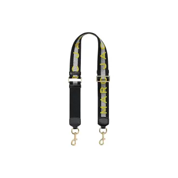 MARC JACOBS Webbing Bag Strap Unisex Black & Yellow