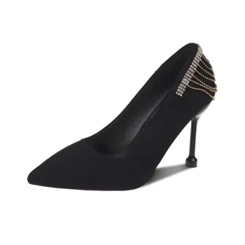 SHUXIAOBEI Slim Heel High Heels Women's Black