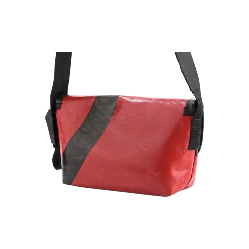 FREITAG Polyester Messenger Bag, Crossbody Bag, Shoulder Bag Unisex Red & Black-2