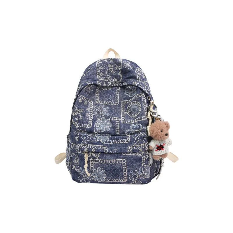 Ceion Keust Denim Backpack Regular Unisex Multicolor-5