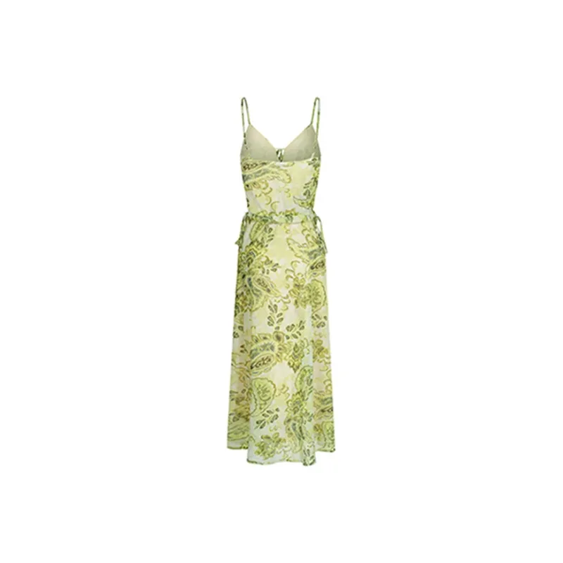 COVT Slip Dresses Women's Floral Green-1