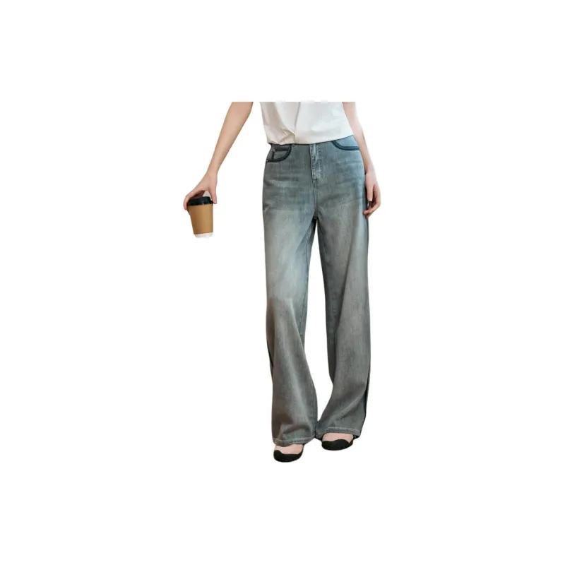 ZIHAN Jeans Women's Gray-0