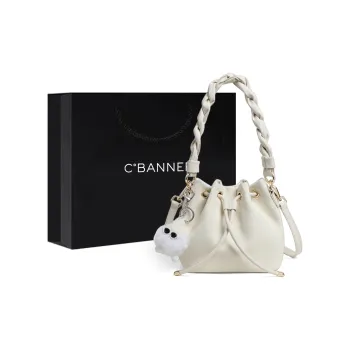 C°BANNER Synthetic Leather One Shoulder Handbag Medium Size Women's Ecru