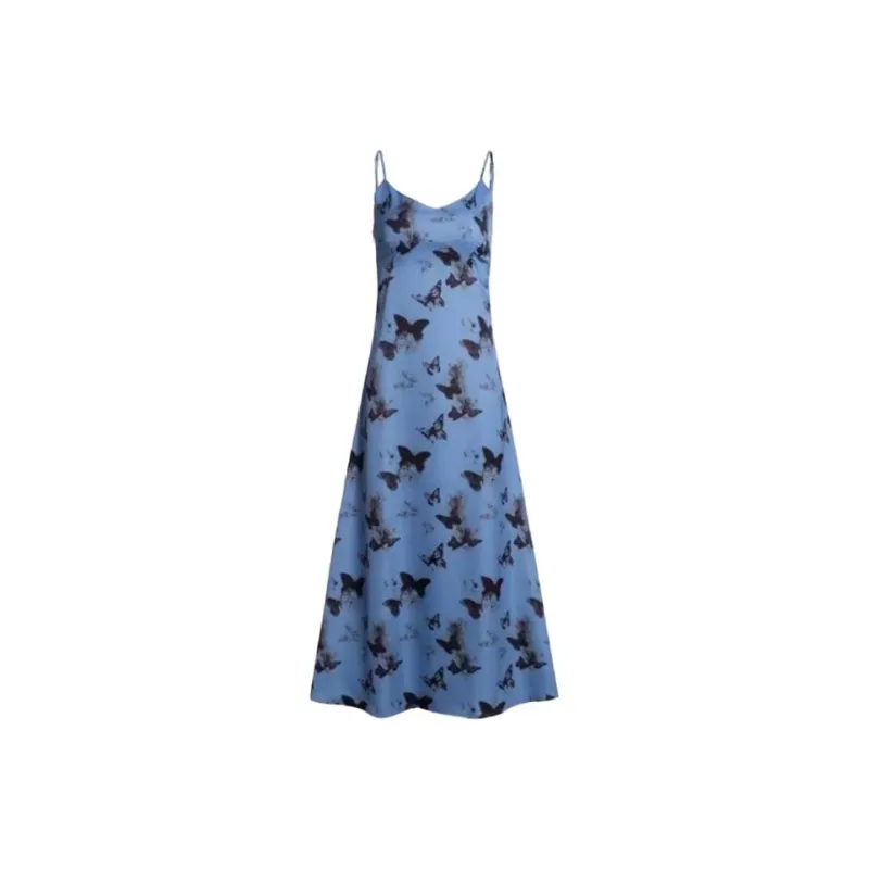 PUREIDOL Slip Dresses Women's Blue-0