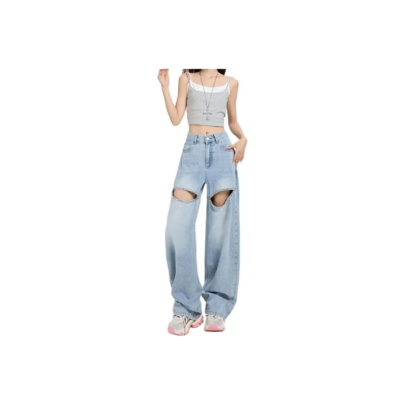 LCEVHZ'S Jeans Women's Light Blue-0