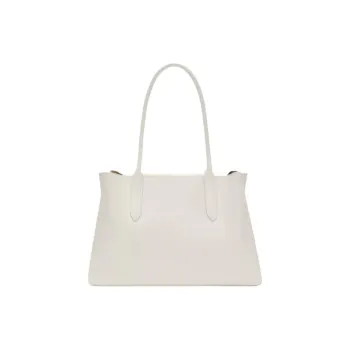 Furla Cow Leather Tote Bag, Shopping Bag, Shoulder Bag Tubas Women's White With Oat
